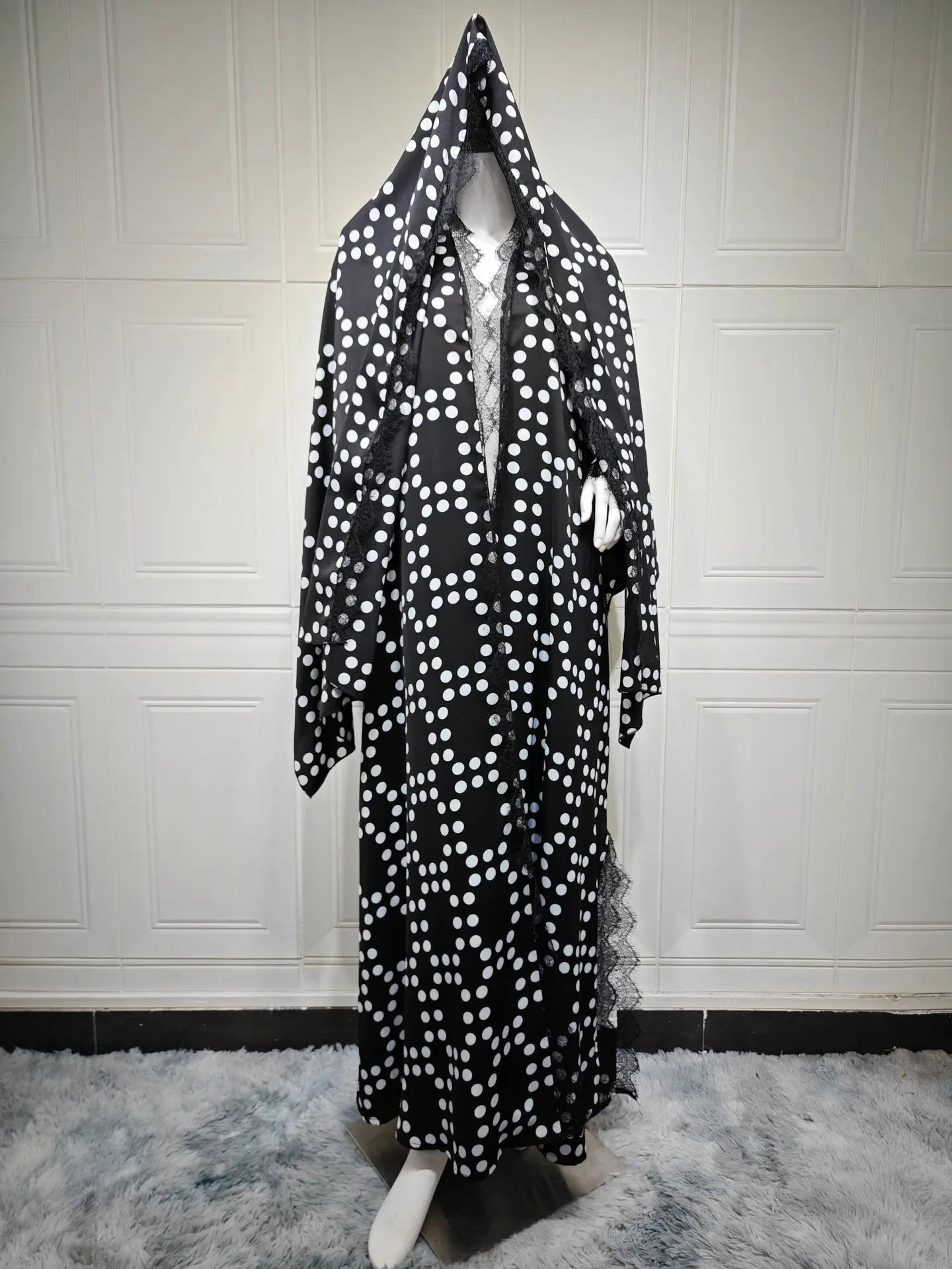 Dubai Abaya Dress with Hijab for Women – Loose Kaftan Robe