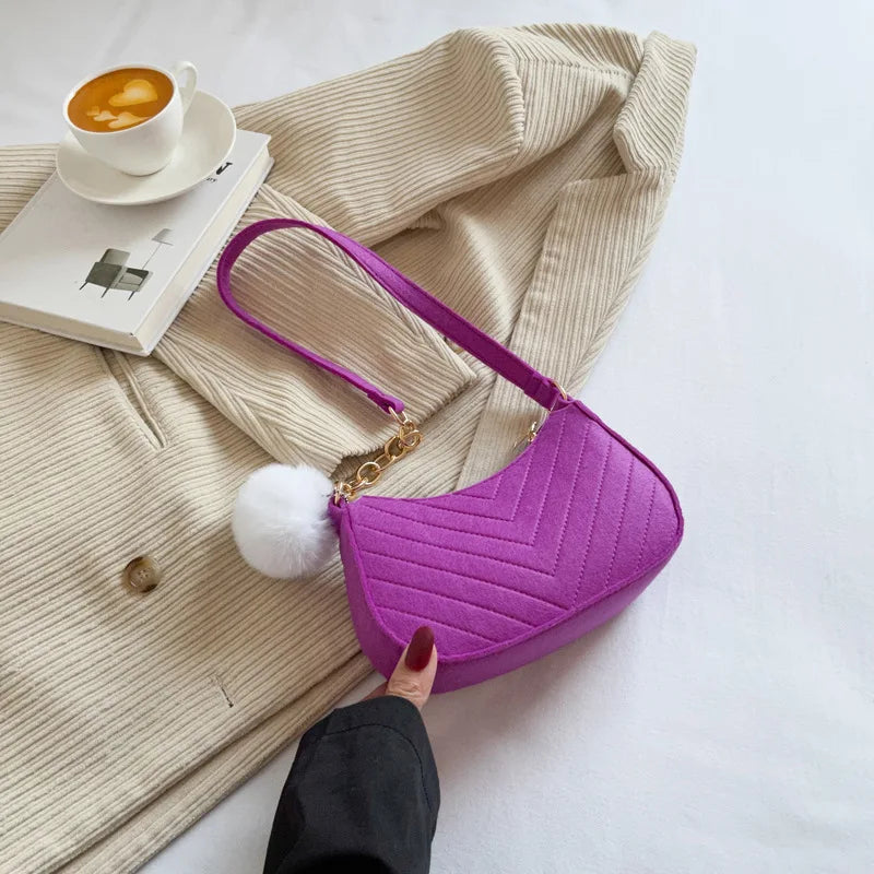 Mini Crescent Shoulder Bag for Women