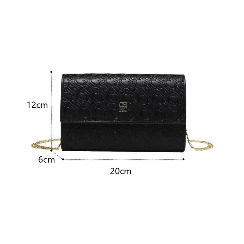 CH Fashion Letter Print Chain Shoulder Bag