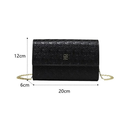 CH Fashion Letter Print Chain Shoulder Bag