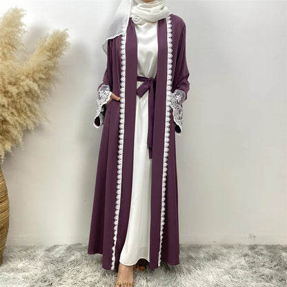 Embroidered Cardigan Abaya Dress for Women – Turkish Style