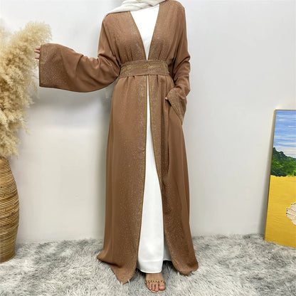 Luxury Dubai Sequin Beaded Kaftan Abaya Dress for Women