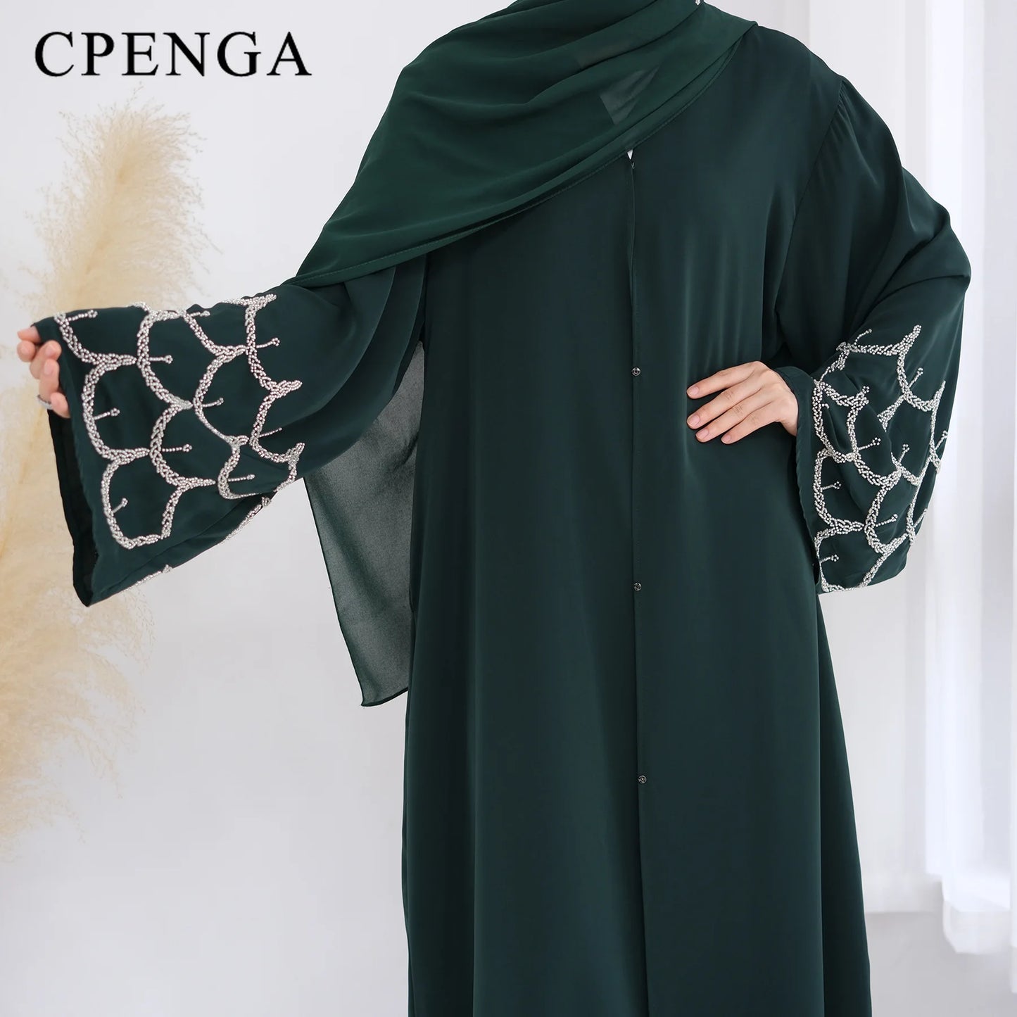 Luxury Dubai Modest Abaya Cardigan Dress for Women