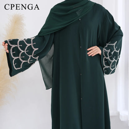 Luxury Dubai Modest Abaya Cardigan Dress for Women