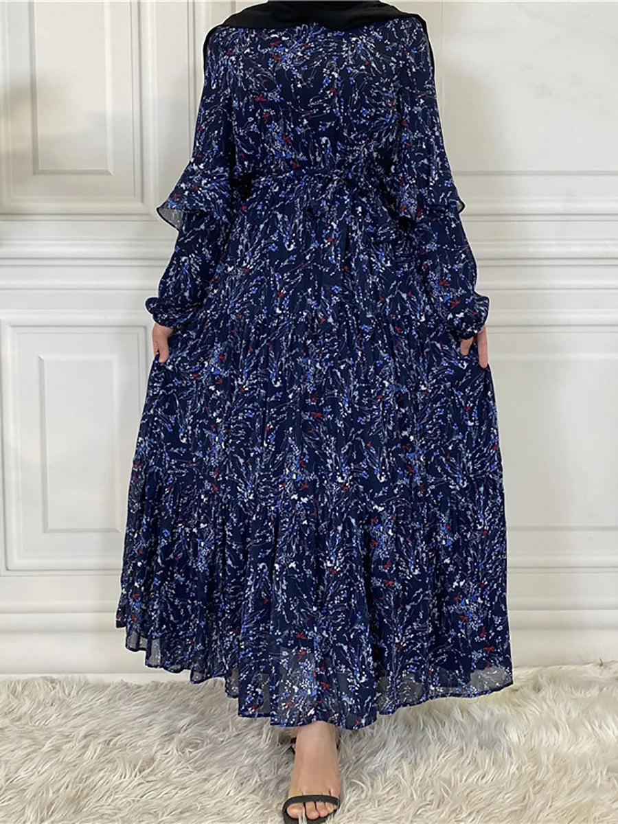 Modest Ramadan Kaftan Abaya Maxi Dress for Women