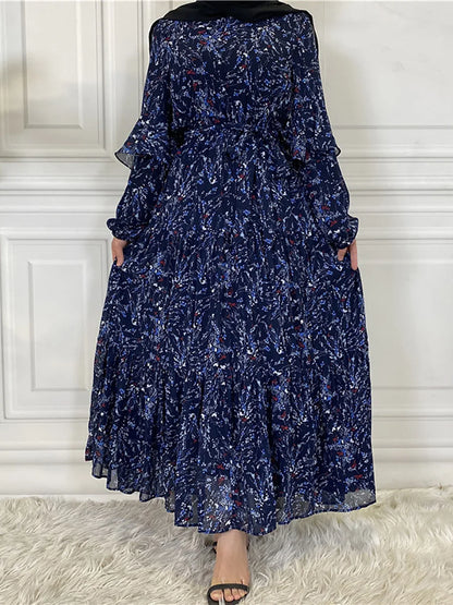 Modest Ramadan Kaftan Abaya Maxi Dress for Women