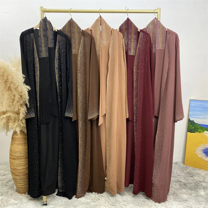 Luxury Dubai Sequin Beaded Kaftan Abaya Dress for Women
