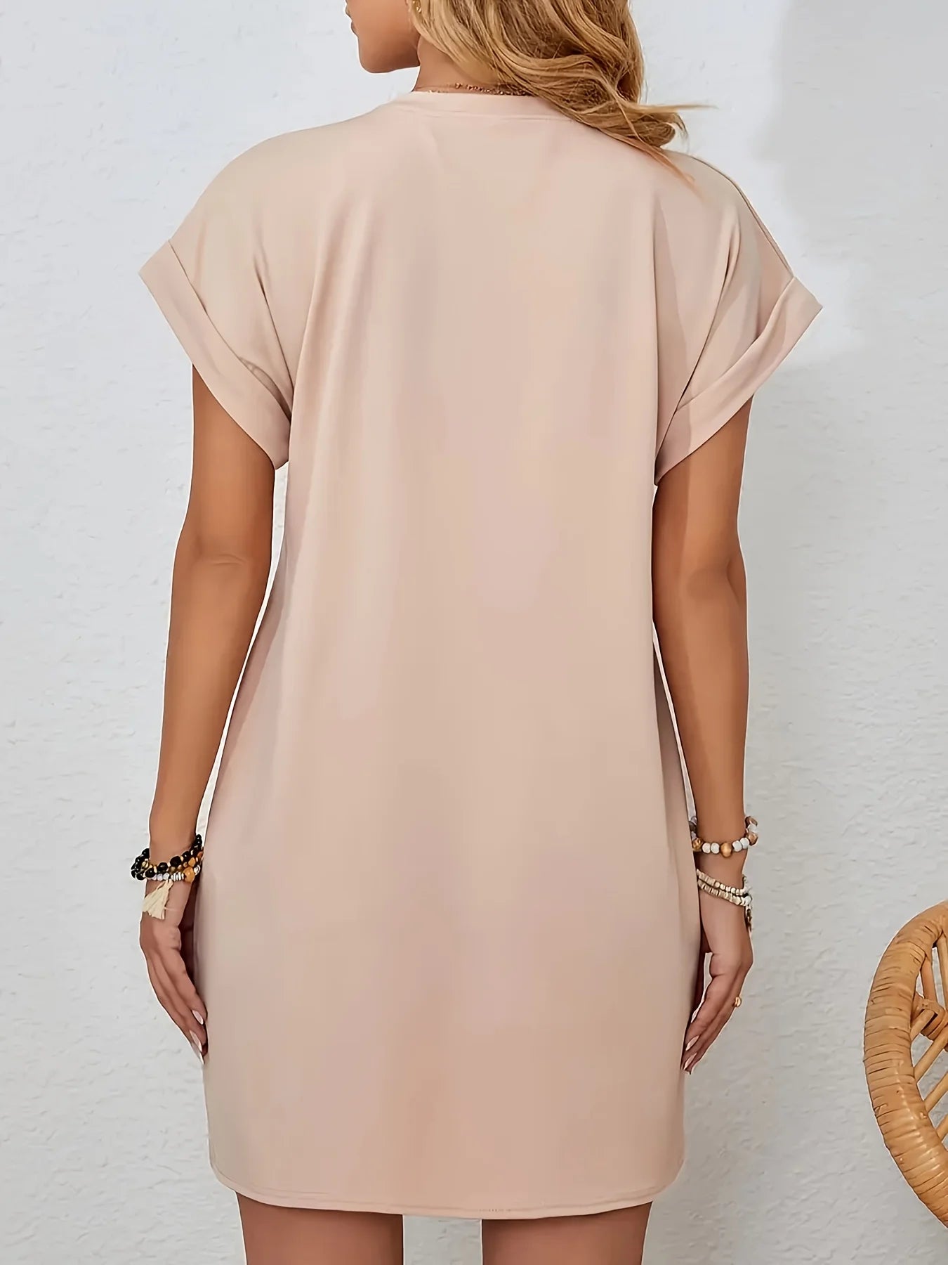 Women’s Heart Print Casual T-Shirt Dress