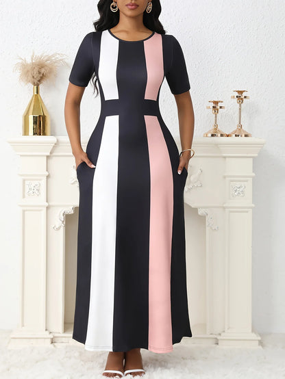 Plus Size Elegant Printed Summer Dress