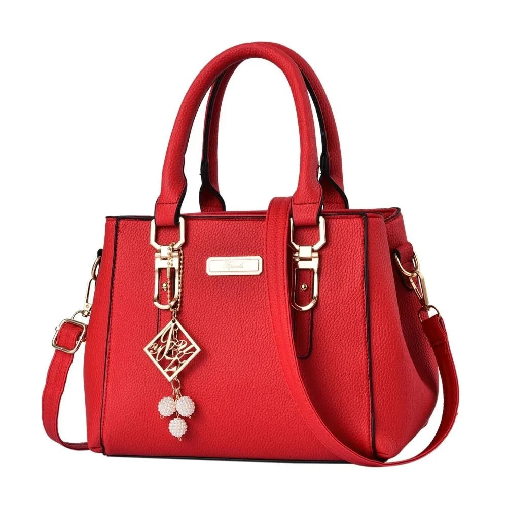 Large Capacity Leather Shoulder Messenger Bag for Women