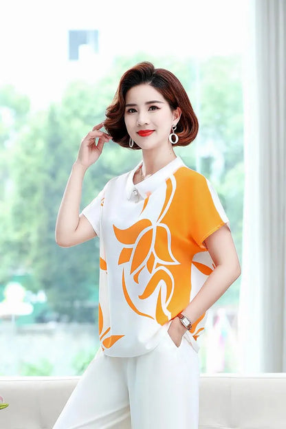 Women’s Korean Style Bow Chiffon Blouse