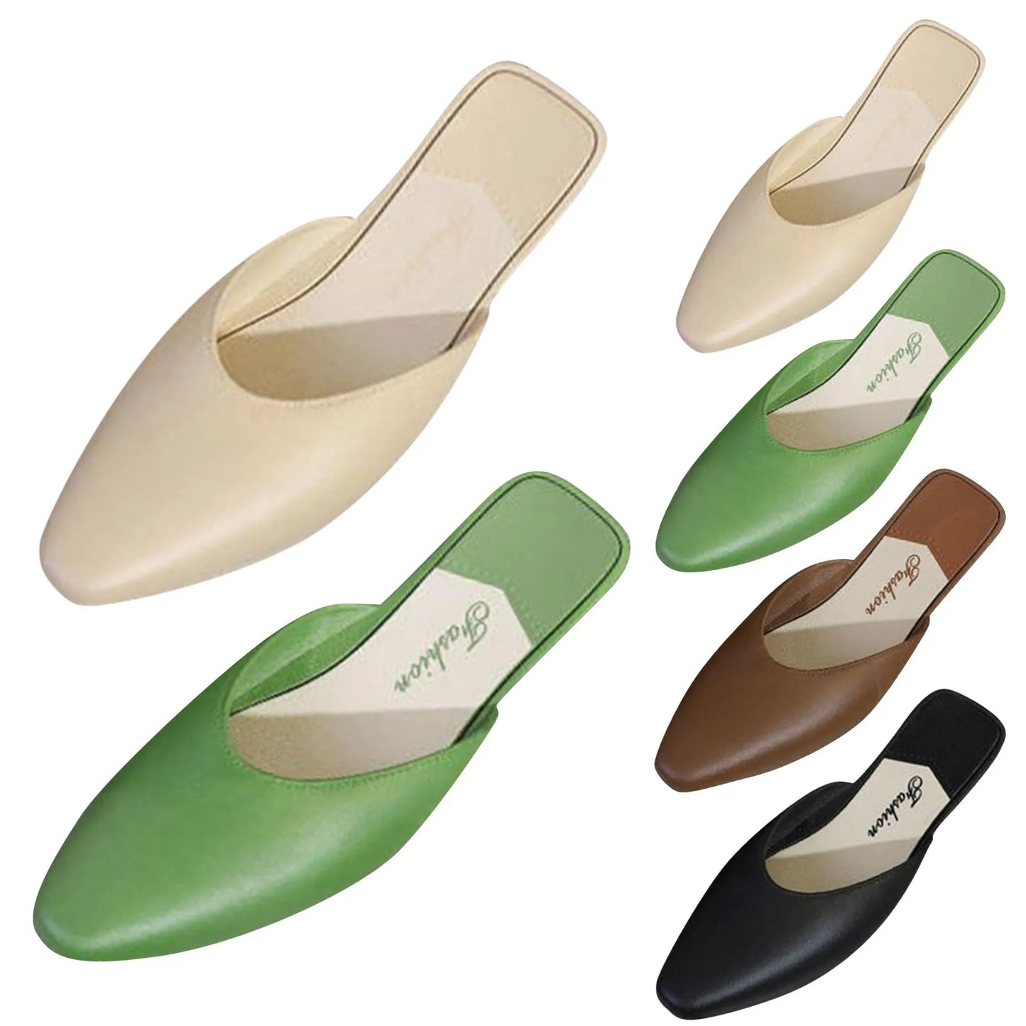 Women's Closed-Toe Flat Summer Slippers