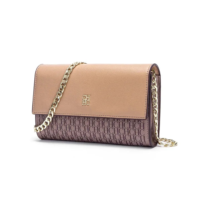 CH Fashion Letter Print Chain Shoulder Bag