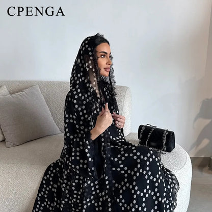 Dubai Abaya Dress with Hijab for Women – Loose Kaftan Robe