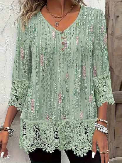 Plus Size Loose Long Sleeve Casual T-Shirt