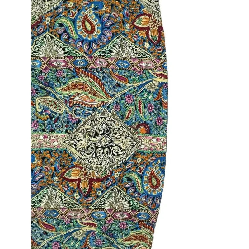 Plus Size Bohemian Print V-Neck Casual Blouse