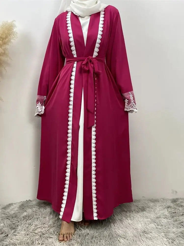 Embroidered Cardigan Abaya Dress for Women – Turkish Style