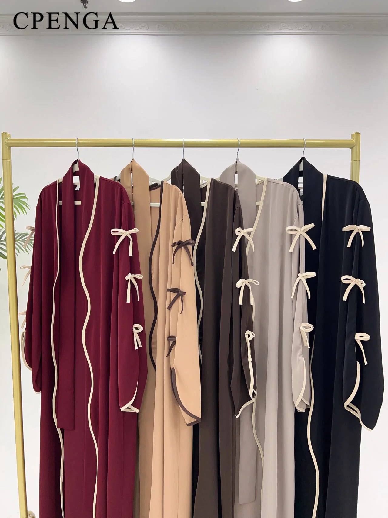 Eid Bow Sleeve Kimono Abaya Dress for Women