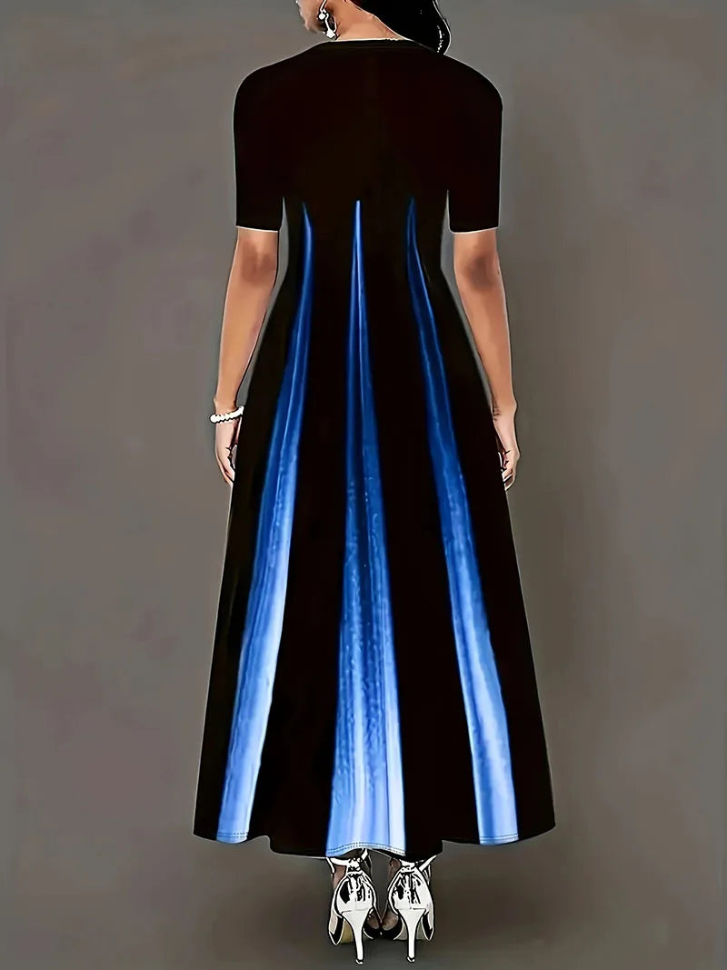 Women’s Celebrity Print Gradient Maxi Dress