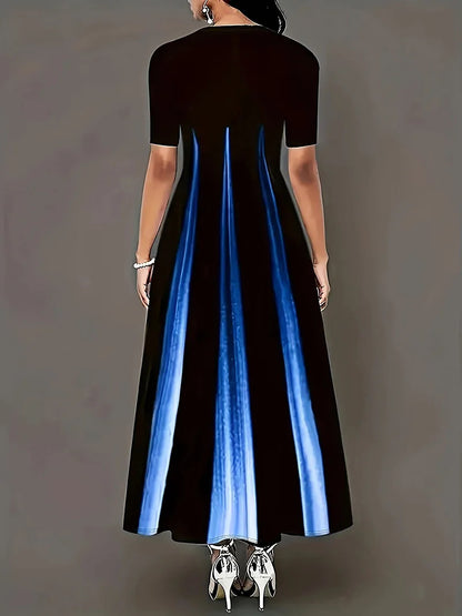 Women’s Celebrity Print Gradient Maxi Dress