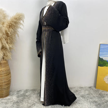 Luxury Dubai Sequin Beaded Kaftan Abaya Dress for Women