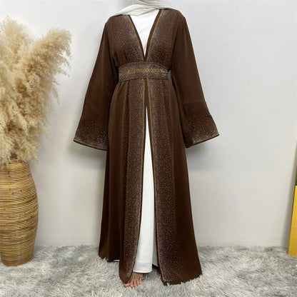Luxury Dubai Sequin Beaded Kaftan Abaya Dress for Women