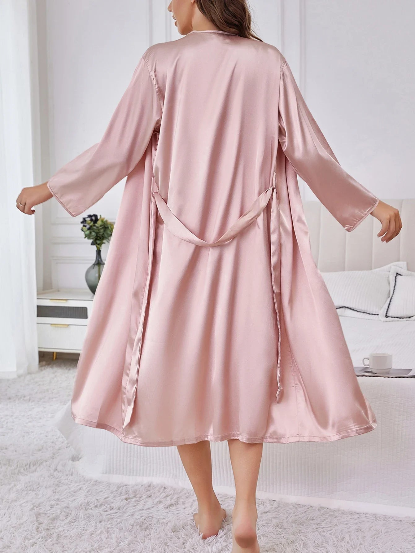 Women’s Premium Robe & Chemise Sleepwear Set